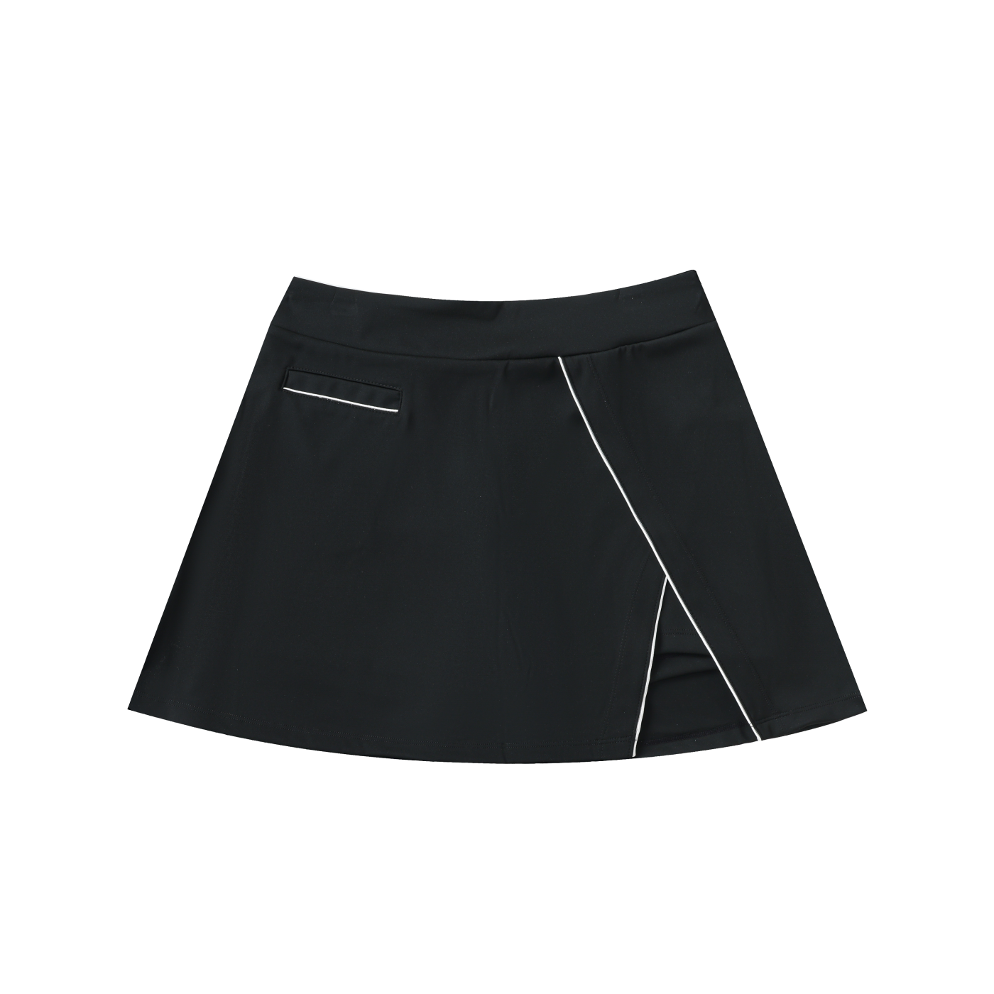 High-Waist Pocketed A-Line Skirt