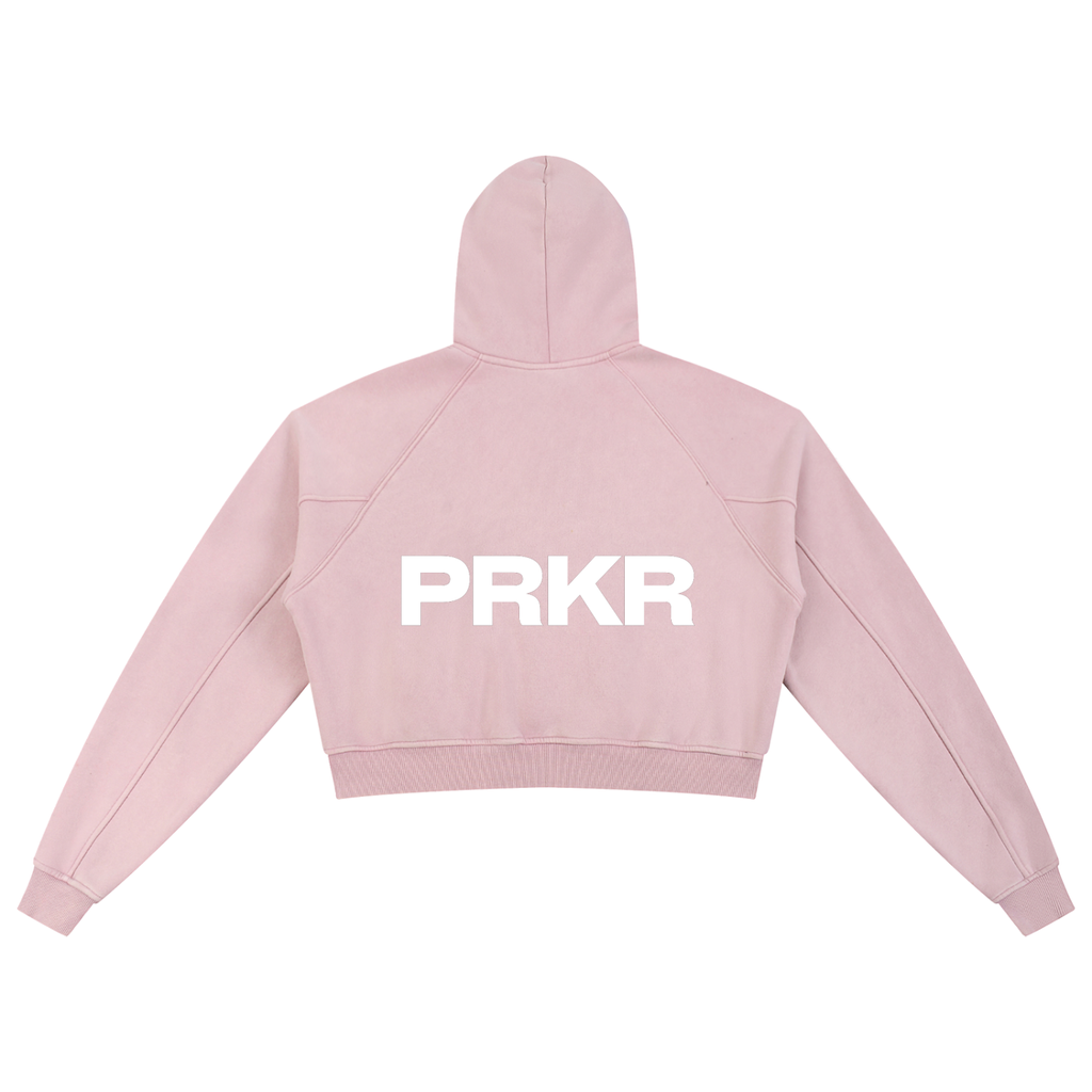 Snow Washed Cropped Hoodie