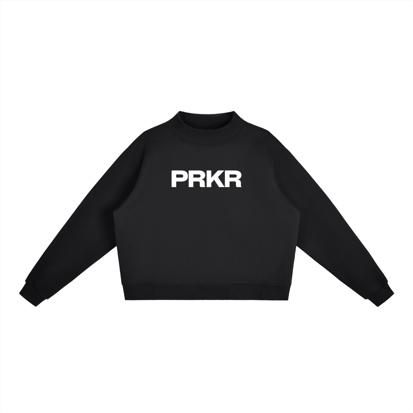 Essential Fleece Mock-Neck Crew Sweatshirt